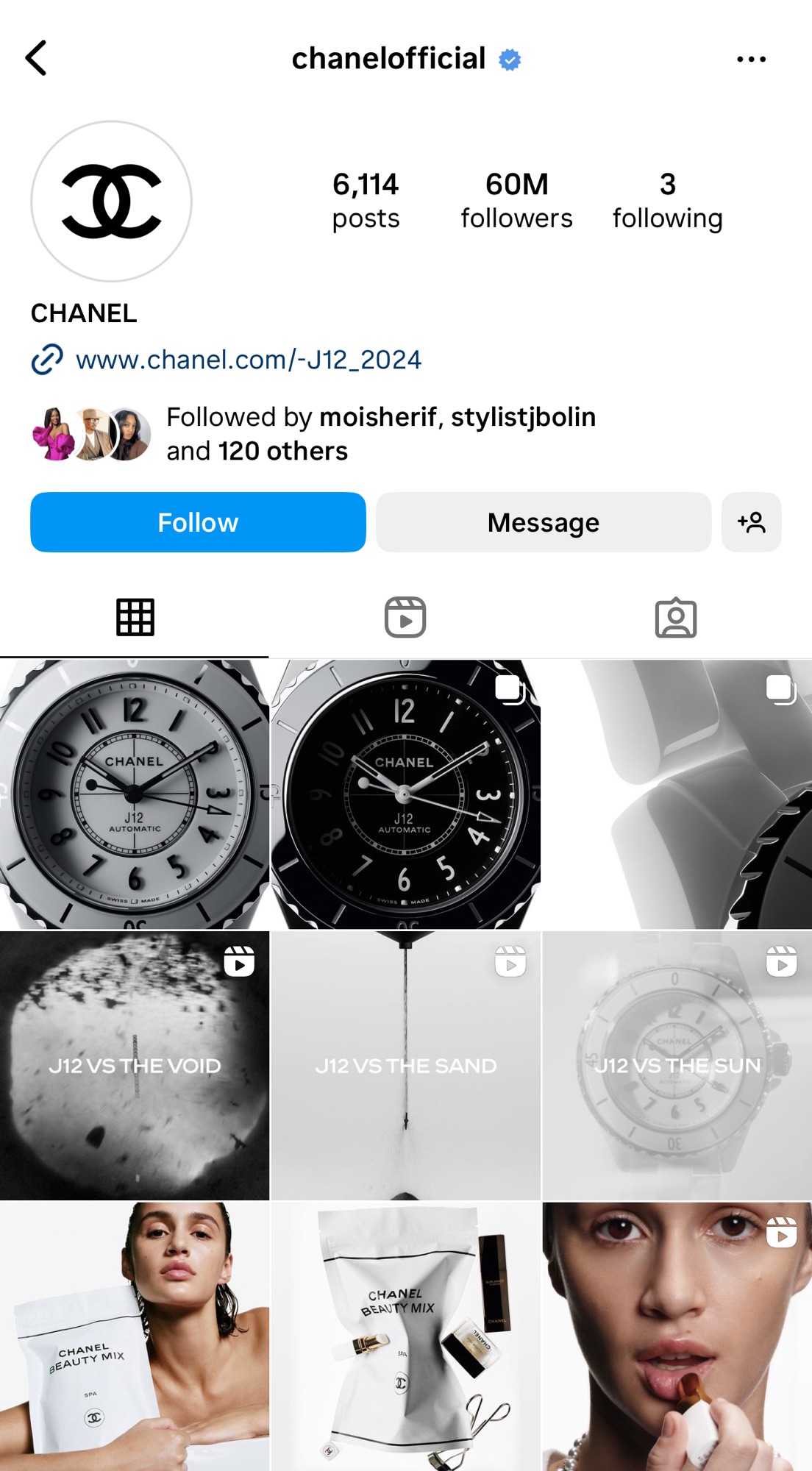 Chanel Instagram Followers