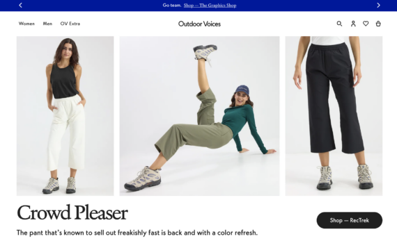 Outdoor Voices Website