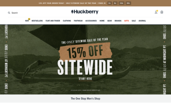 Huckberry Website