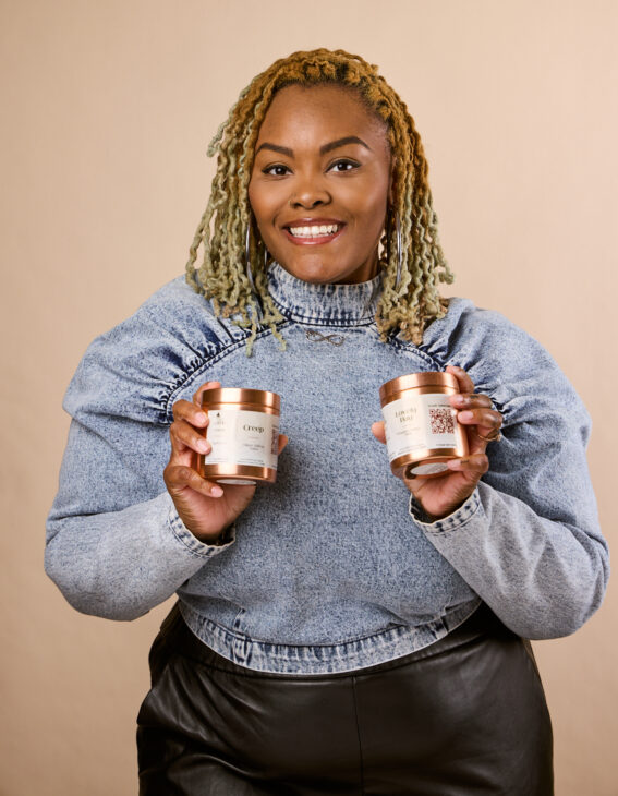 Nijeria T., CEO & Head Scent Curator of Tap Candles