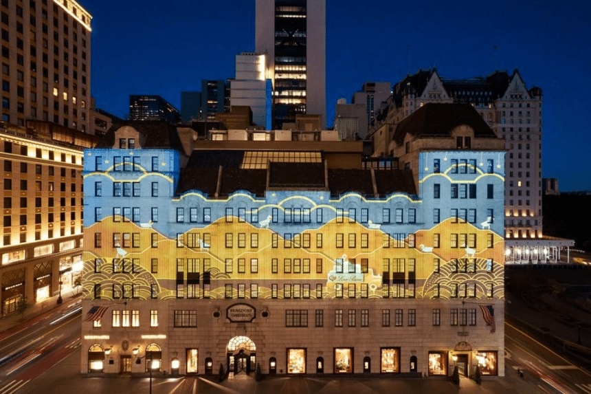 Loro Piana Illuminates Fifth Avenue With Bergdorf Goodman Light Spectacle