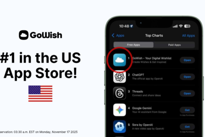 GoWish Breaks Records as 155,403 US Downloads Propel It to No. 1 in App Store