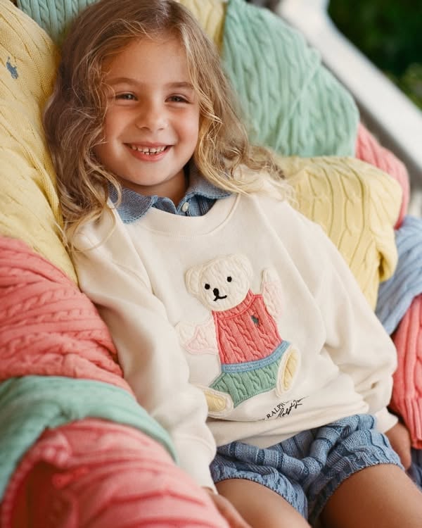 Ralph Lauren’s Classic Cable Knit Gets a Pastel Makeover for RL Kids Spring 2026 Collection