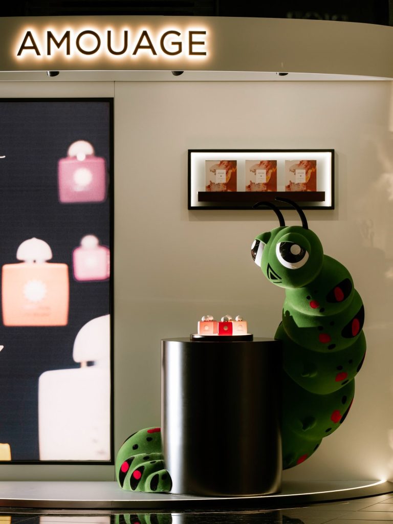 Amouage Brings Caterpillar Installation to Bloomingdale's Dubai Mall