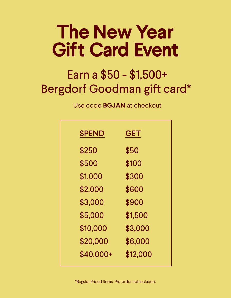 Bergdorf Goodman Gift Card Event - Earn Up to $1500