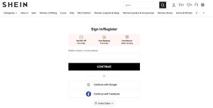 Shein signup