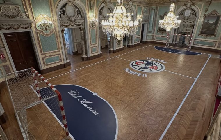 Pompeii and Club América Built a Futsal Court Inside Madrid's Real Casino de Madrid