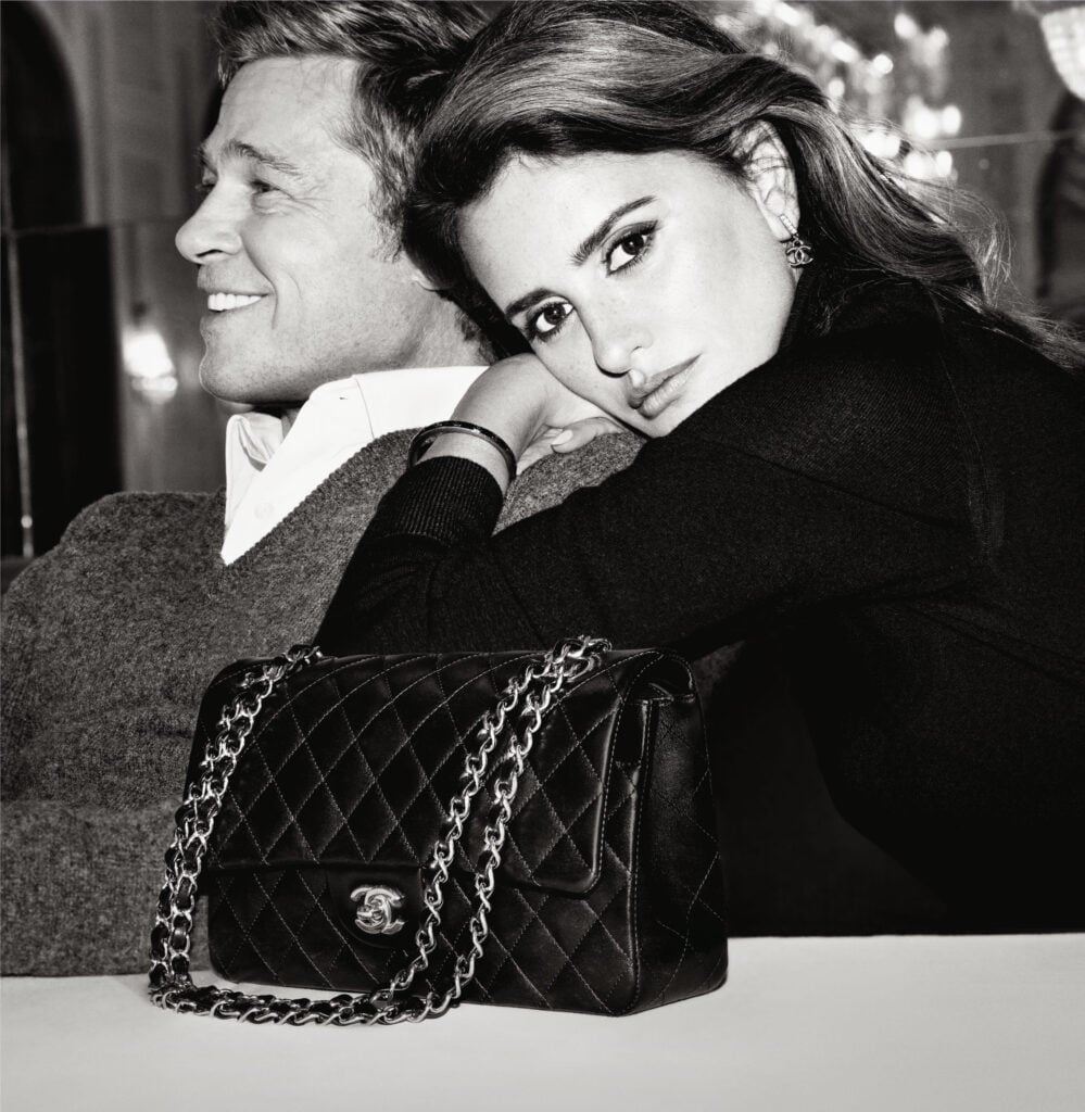 Credit: Chanel Debuts 'Iconic Handbag' Campaign Starring Penélope Cruz & Brad Pitt