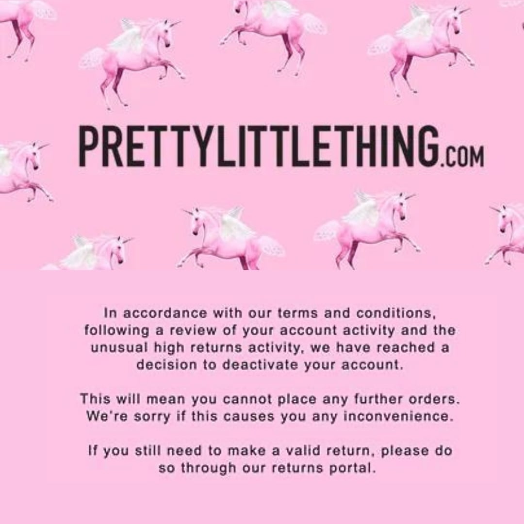More Upset Customers for PrettyLittleThings 'Banned' Accounts
