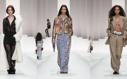 Models at Milan Fashion Week