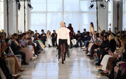 Models on a New York Fashion Week runway
