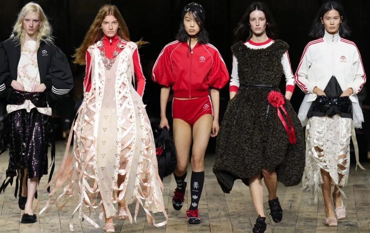 Simone Rocha and Adidas Originals Unveil Their First Collaboration at London Fashion Week Blending Pearls, Lace, and Three Stripes
