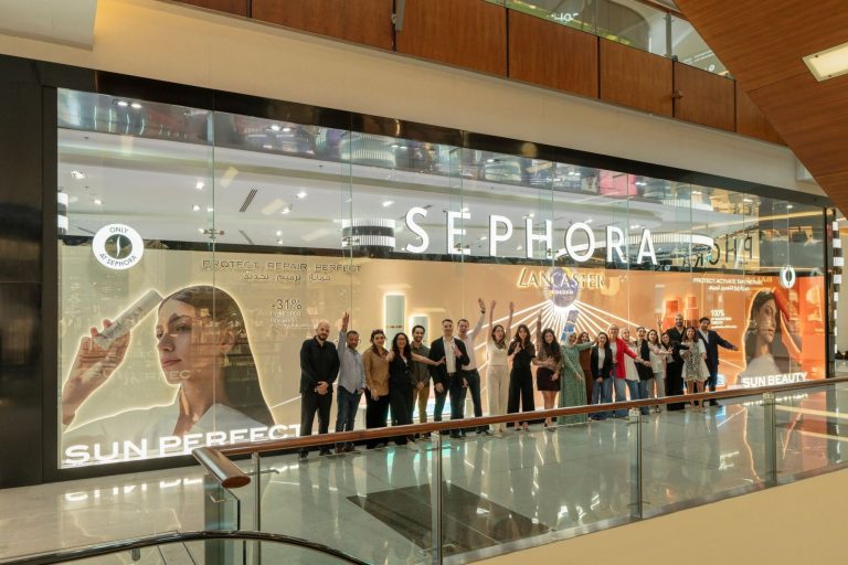 Lancaster Installs Its Largest Window Pop Up Display at Sephora, The Dubai Mall