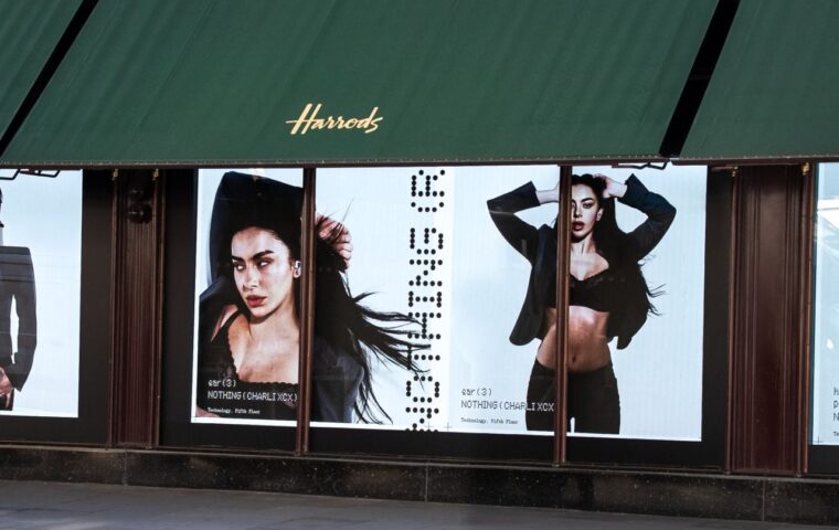 Harrods Windows How Nothing And Charli XCX Took Over Brompton Road With Phones And Audio on The 5th Floor
