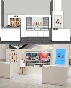 REFY Beauty’s Artist Studio is at Selfridges Where Live Portraits Meet Oxford Street