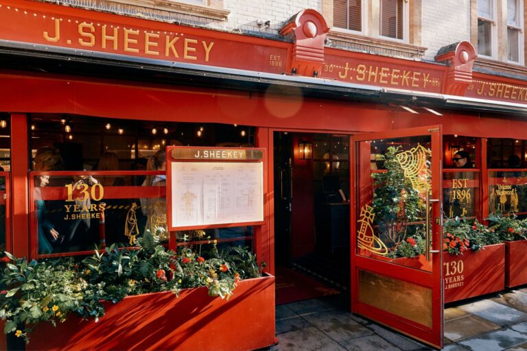 Vivienne Westwood’s Archive Print Takes Over The J. Sheekey Terrace