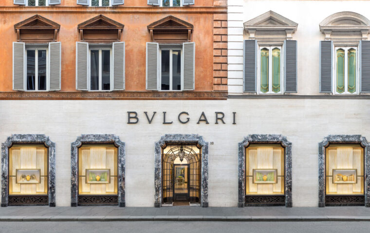 Bvlgari Turns Rome’s Summer Windows Into Davide Pizzigoni Inspired Mediterranean Villas