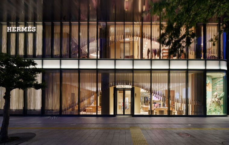 Hermès Opens a Four Floor Nagoya,Japan Flagship Inspired by Local Colour, Textiles and Craft