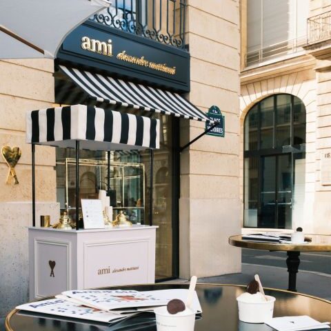 Ami Paris Is Giving Away Italian Gelato and QR Coded Surprises Outside its Place Des Victoires Boutique