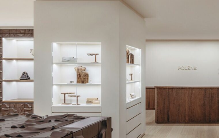 Polene’s Ginza Six Boutique Uses Himitsu Bako Inspired Fixtures to Invite Shoppers to Slow Down Look Closely