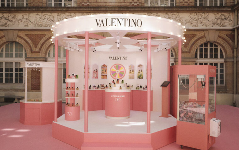 Valentino Beauty Turns a Paris Schoolyard Into a Summer Funfair to Launch Born in Roma Hair and Body Mists