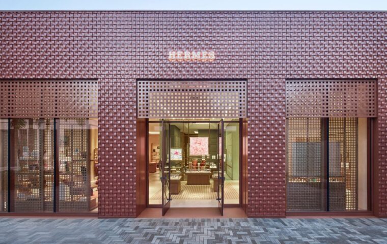 Hermès Reopens its Relocated Westfield UTC Boutique in San Diego With a Terracotta Ceramic Façade and Geometric Interiors