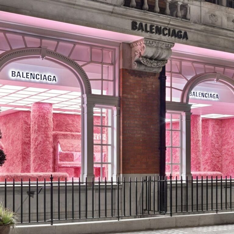 Archive: Balenciaga Turned Its Mount Street Boutique Into a Bright Pink Faux Fur World For Le Cagole