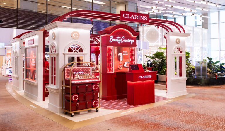 Clarins Turns Changi Airport Terminal 1 into a Hotel-Themed Beauty Concierge