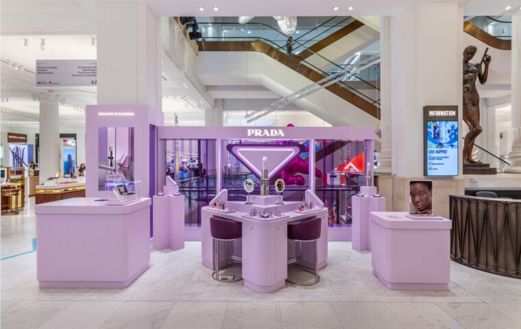 Prada Beauty Turns Purple Into a Retail Experience With Wisteria Pop-Ups in London and Manchester