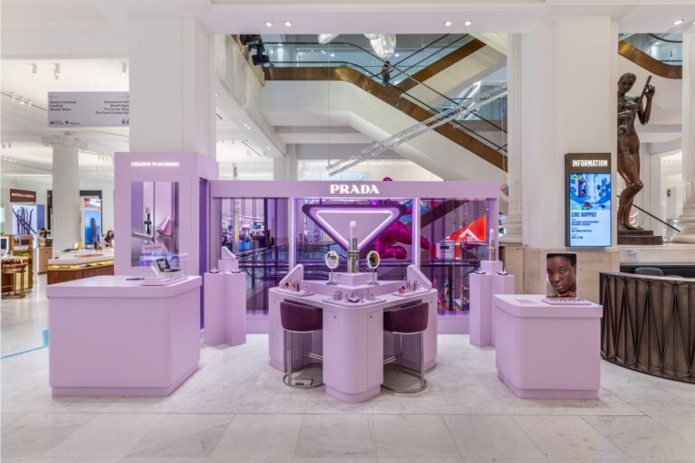 Prada Beauty Turns Purple Into a Retail Experience With Wisteria Pop-Ups in London and Manchester