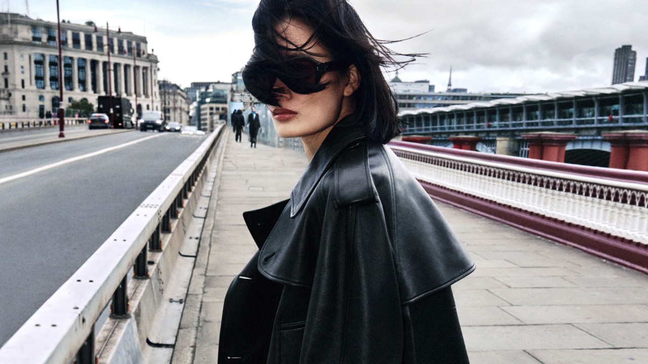 Rosemary Ferguson walks through central London for Burberry's Autumn 2026 campaign