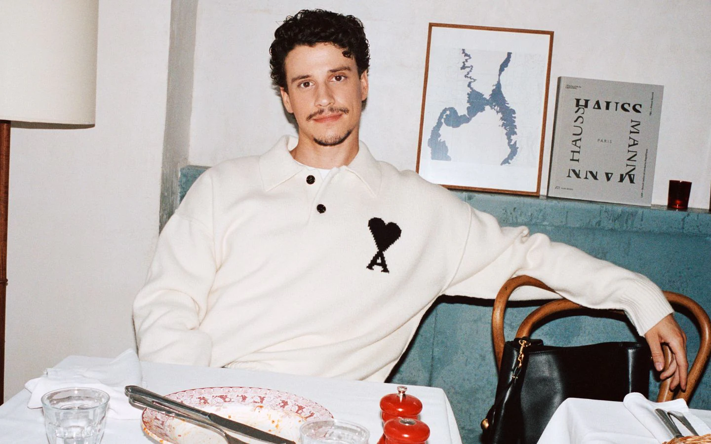 Adam DiMarco in the AMI Paris Fall/Winter 2025 campaign hero.