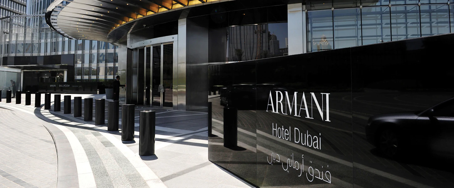 Armani Hotel Dubai and its rooftop pool at Burj Khalifa.