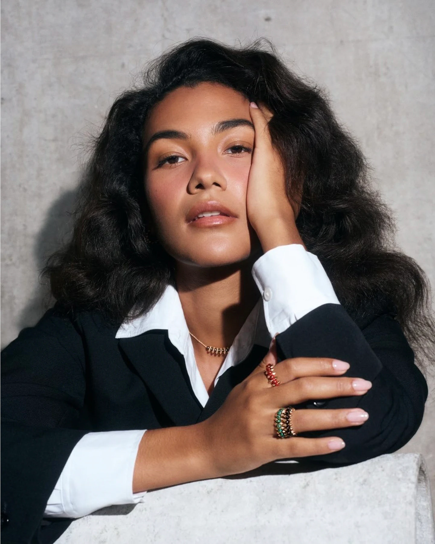 Olivia Dean in a Cartier campaign portrait.