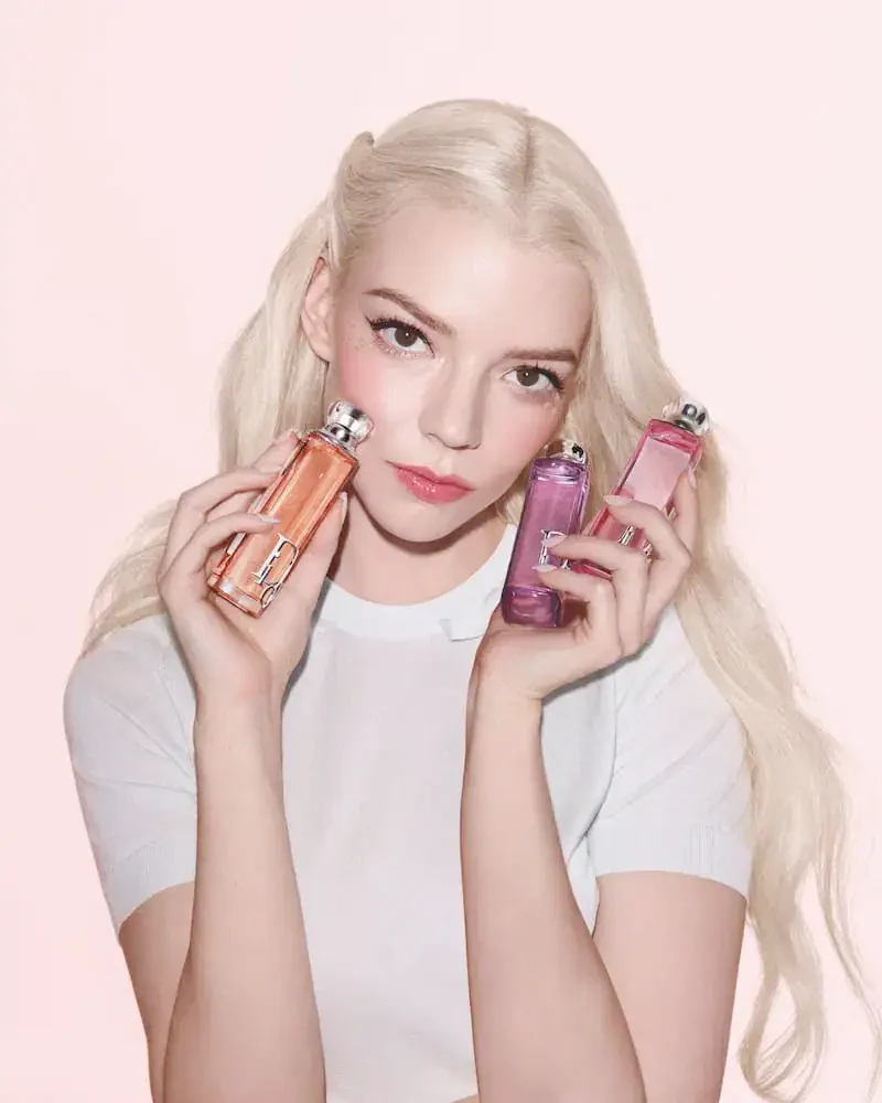 Anya Taylor-Joy in the Dior Addict 2026 fragrance campaign.