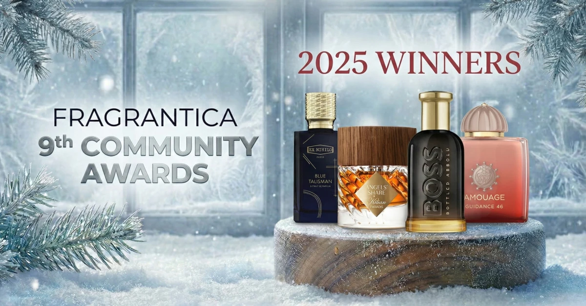 Fragrantica Readers' Choice Awards 2025 winners editorial image.