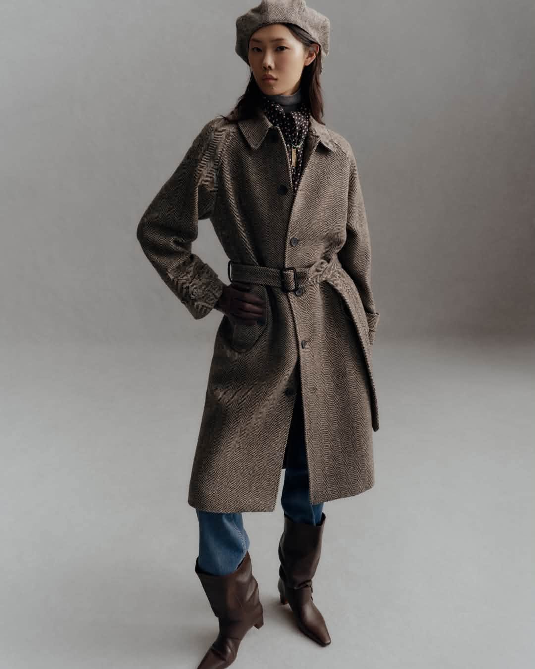 Polo Ralph Lauren Fall 2026 womenswear campaign featuring layered autumn outerwear in classic seasonal fabrics.