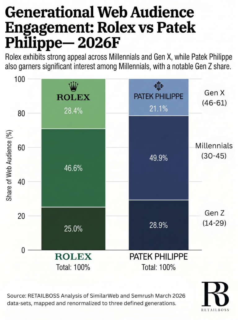 Rolex vs. Patek Philippe Generational Web Audience
