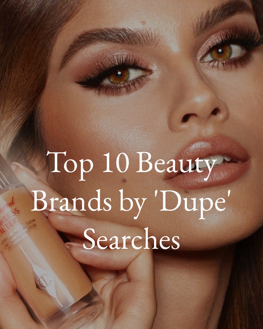 Top 10 Beauty Brands by Dupe Searches report page 1