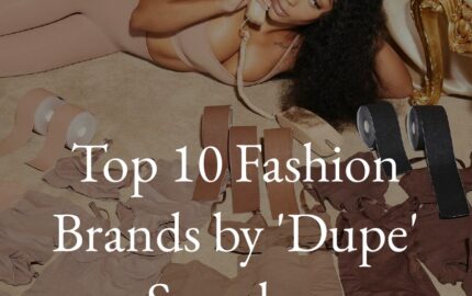 Top 10 Fashion Brands by Dupe Searches report page 1
