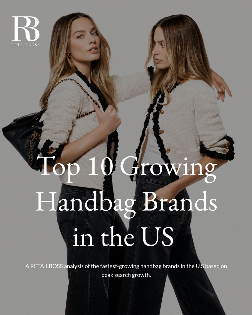 Top Growing Handbag Brands in the US by Peak Search Growth report page 1