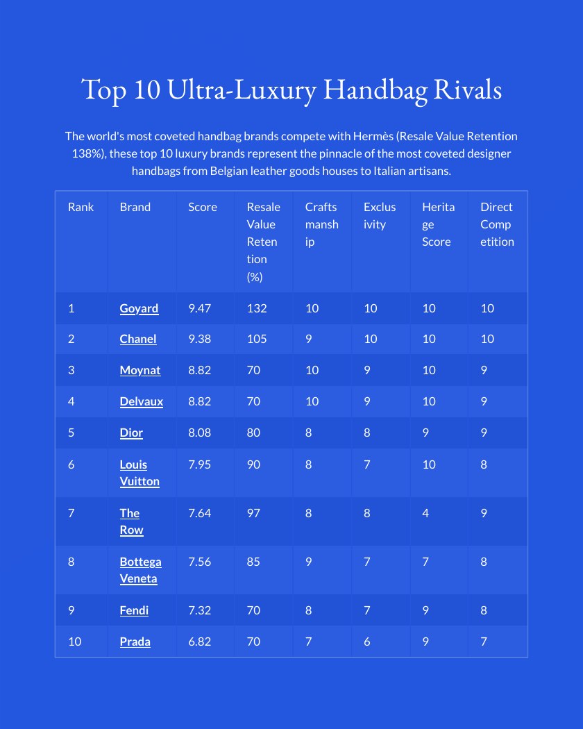 Top 10 Hermès Rivals for Luxury Handbags report page 2