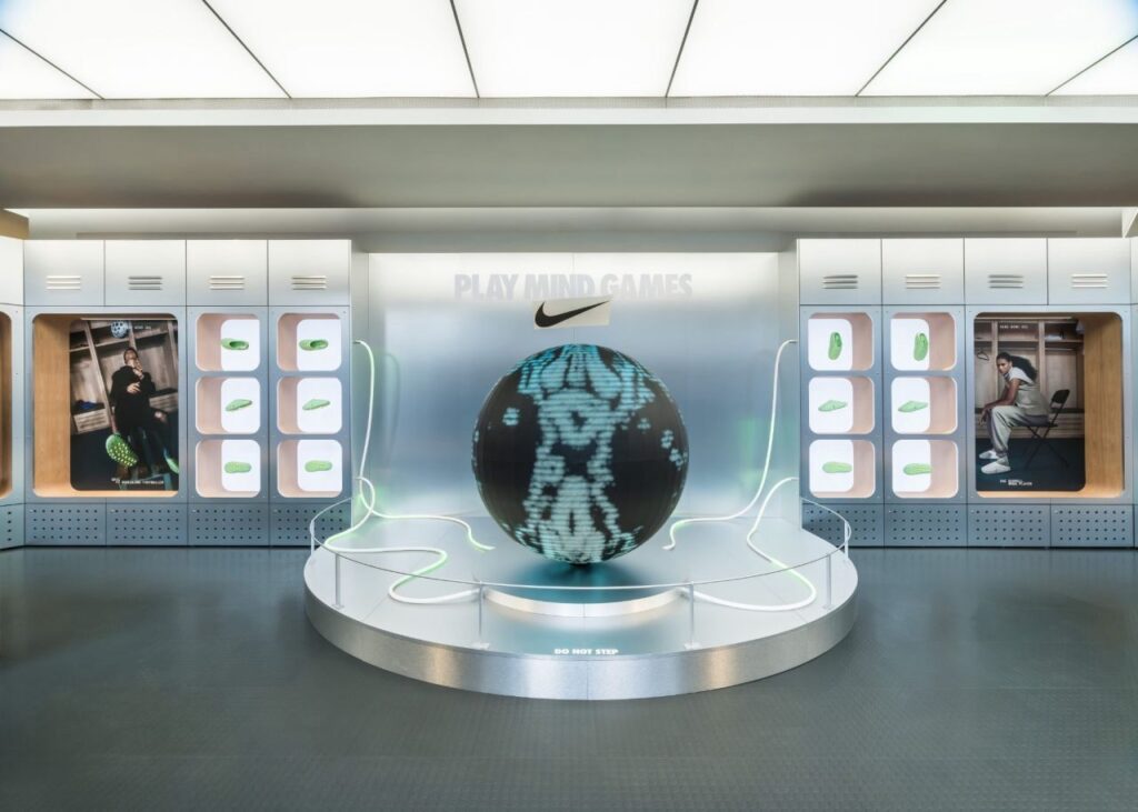 Nike Takes Over Its Oxford Circus Flagship With the New Mind 001 Cucumber Calm Experience