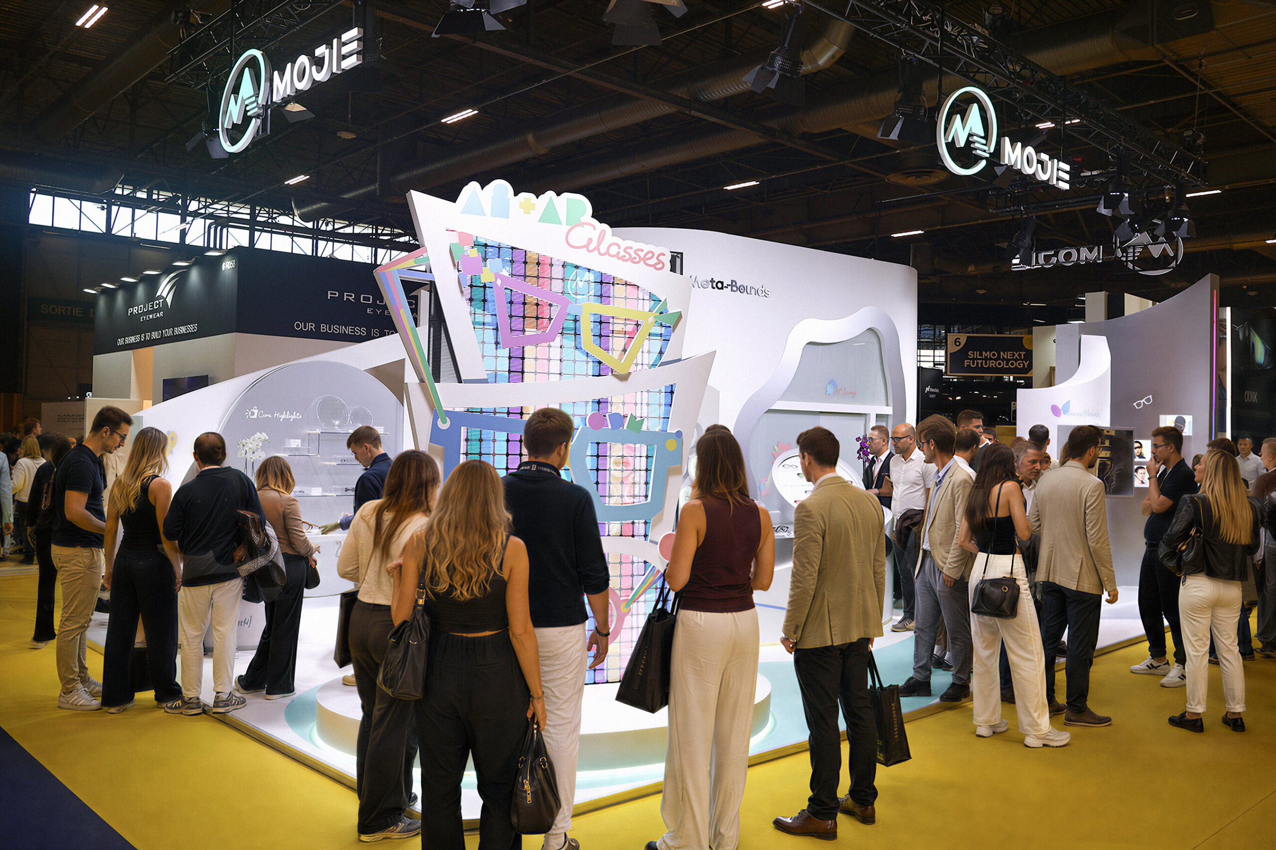 Visitors at the Meta-Bounds booth at SILMO Paris 2026