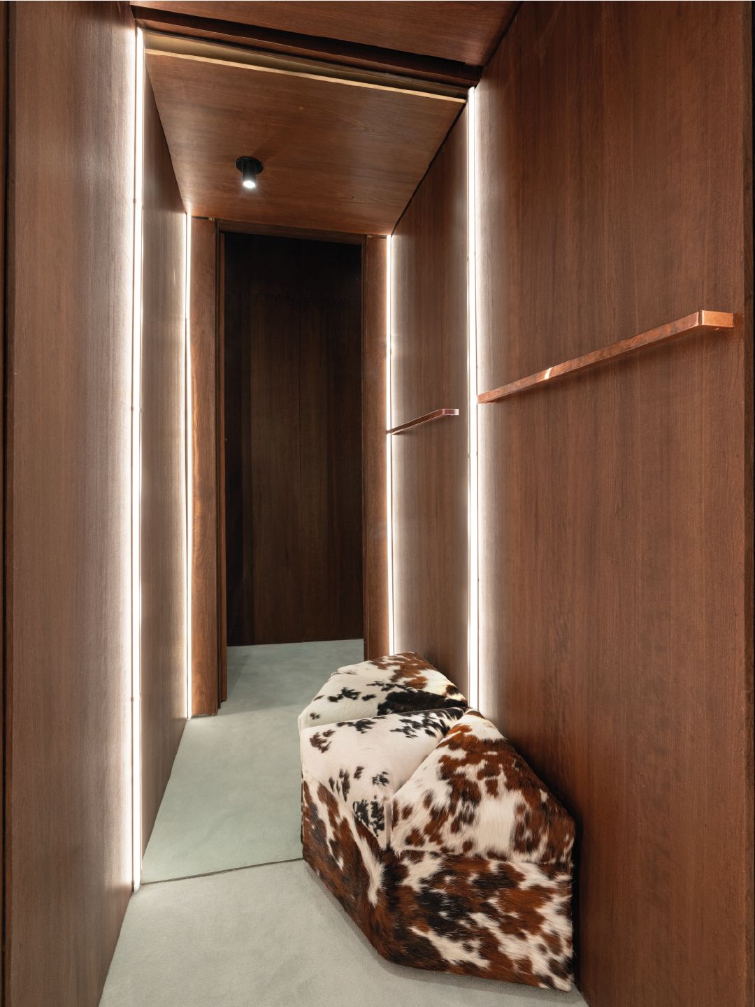 Interior of the reopened 7 For All Mankind SoHo flagship, view 4