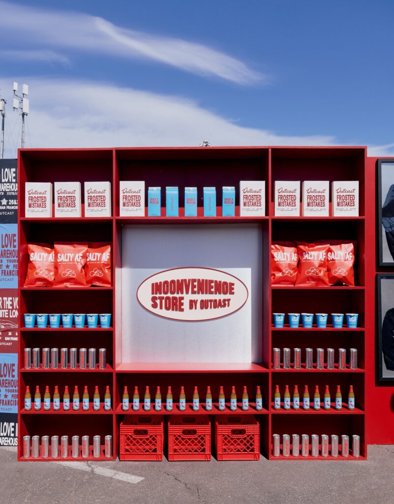 Bodega Food Wall Straight On at Outcast Clothing’s Portola Festival pop-up