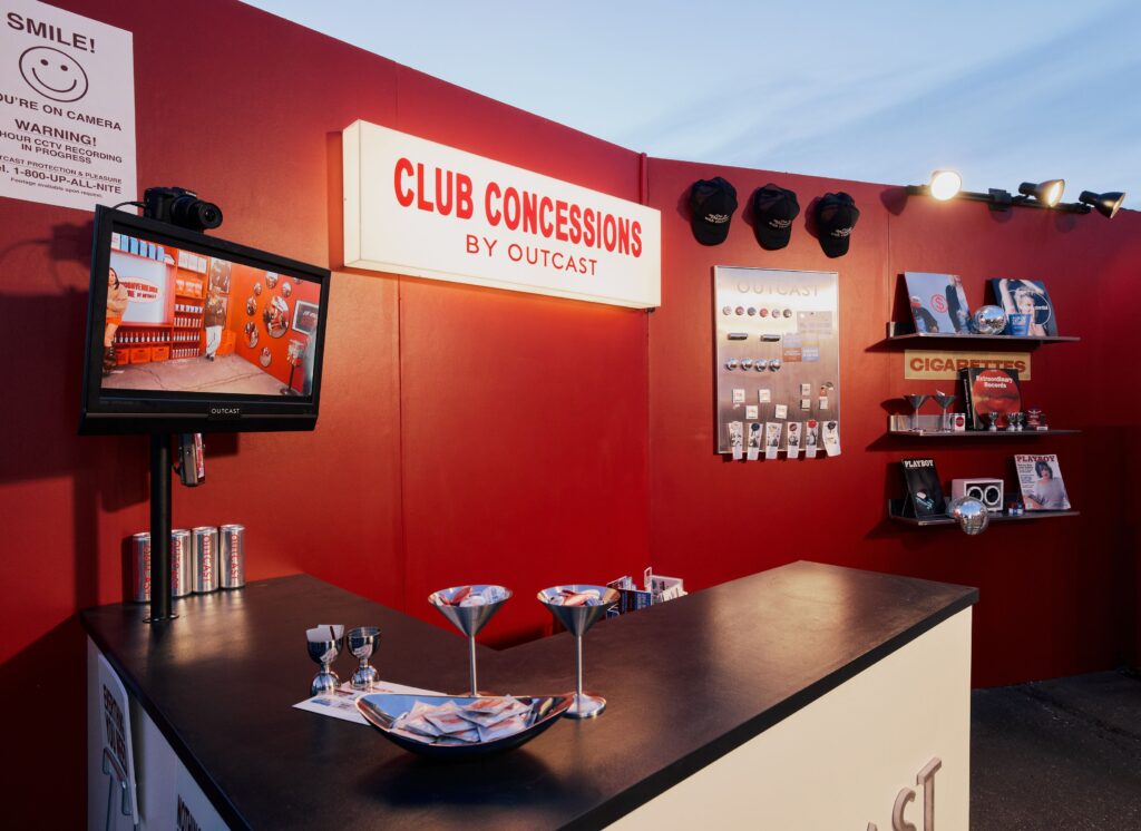 Club Concessions Angle Detail at Outcast Clothing’s Portola Festival pop-up