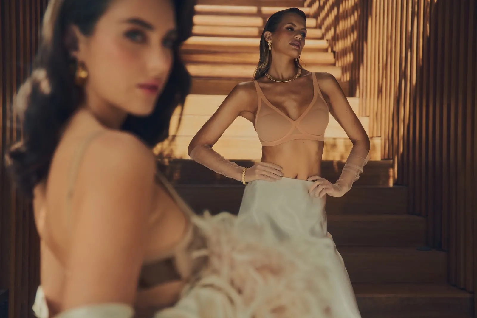 EBY campaign featuring two models in wire-free bras
