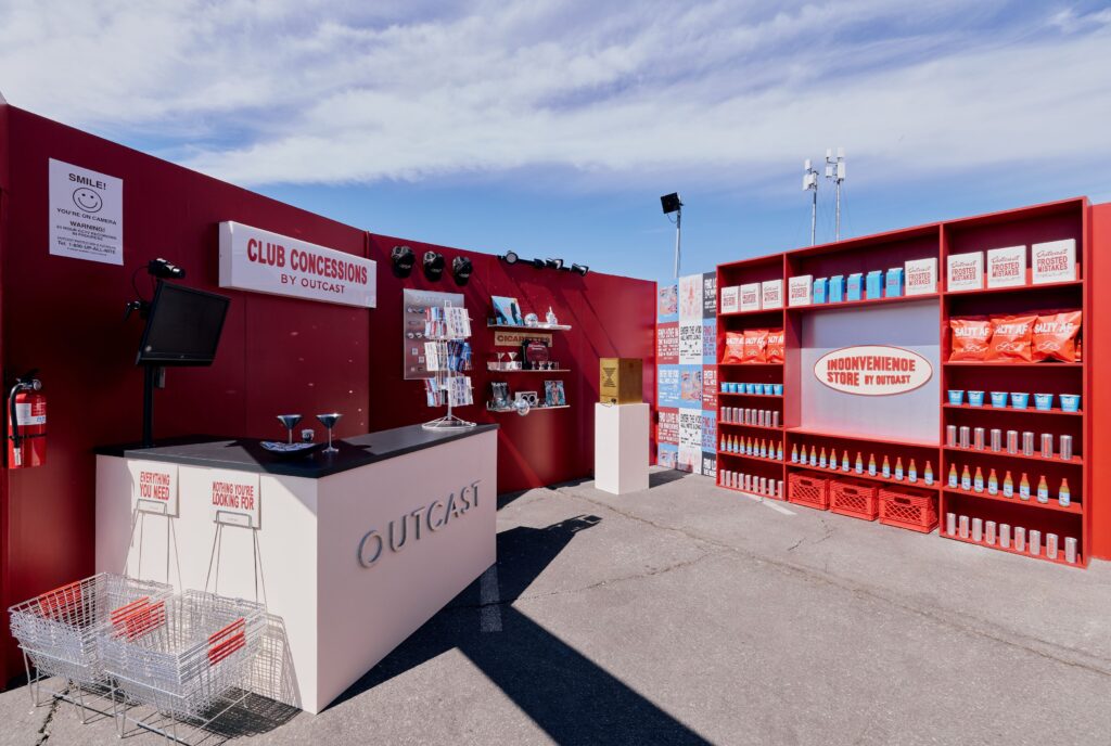 Hero Shot Interior Wide Angle at Outcast Clothing’s Portola Festival pop-up