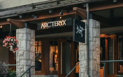 Entrance to the Arc’teryx store in Whistler